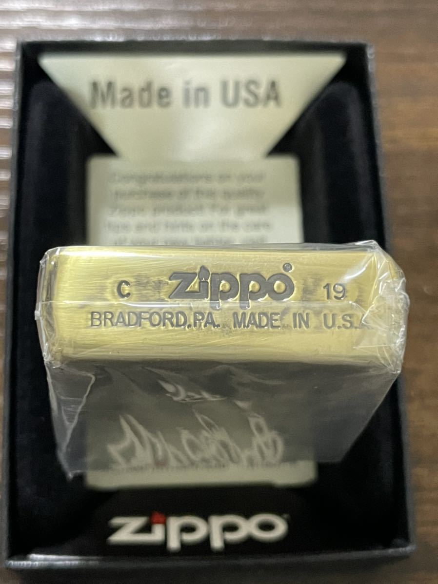 zippo 仮面ライダー 鎧武 ゴールド 20周年記念 50個限定生産 20th ガイム 2019年製 MASKED RIDER GOLD 両面デザイン デットストック_画像2