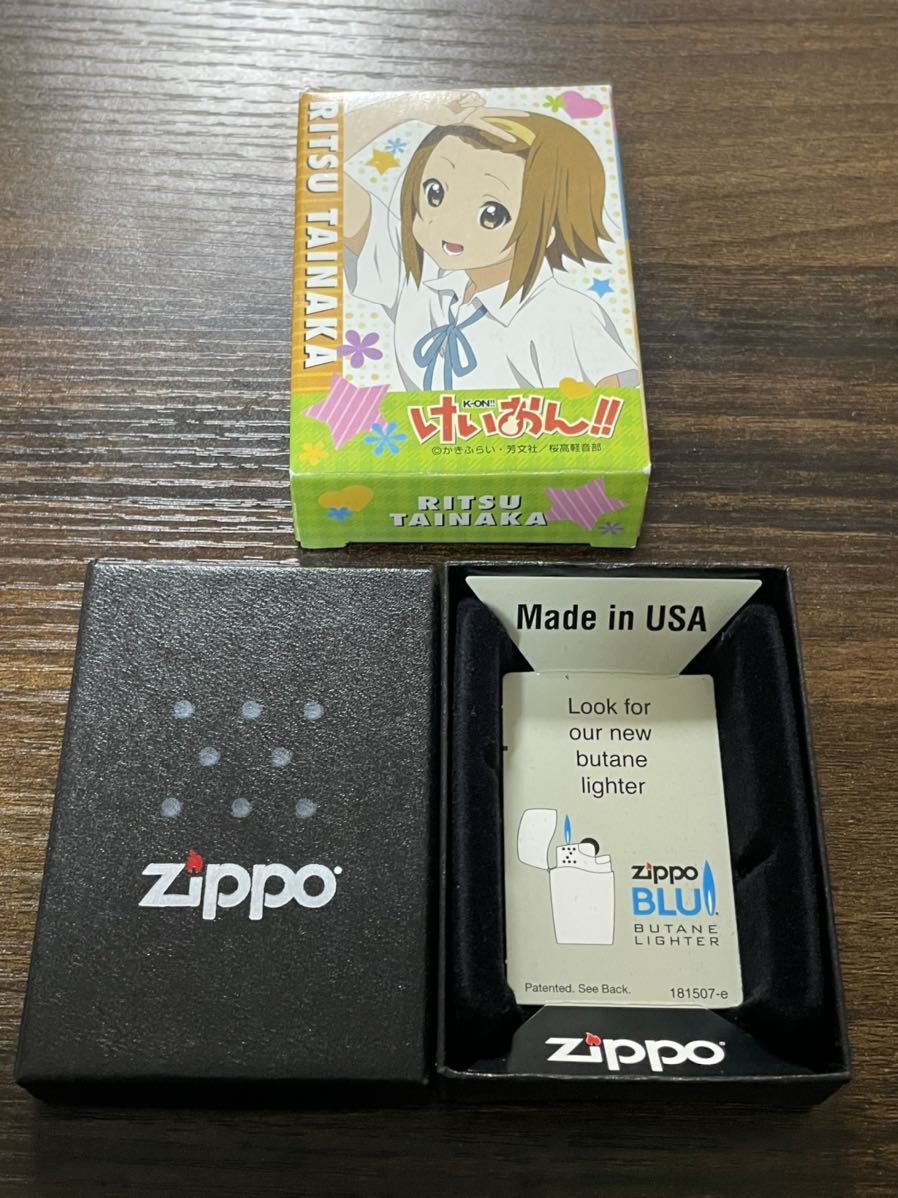 zippo けいおん !! 田井中 律 アニメ 両面デザイン K-ON 2011年製 Ritsu TAINAKA Mio AKIYAMA 秋山澪 デットストック 専用ケース 保証書_画像8