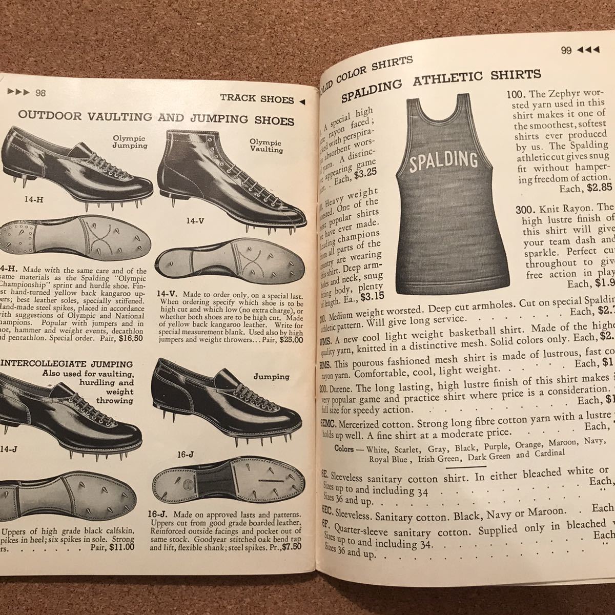 非売品 1936年 アメリカ ビンテージ SPALDING スポルディング Champion チャンピオン 野球 ゴルフ Tシャツ ユニフォーム スポーツ カタログ