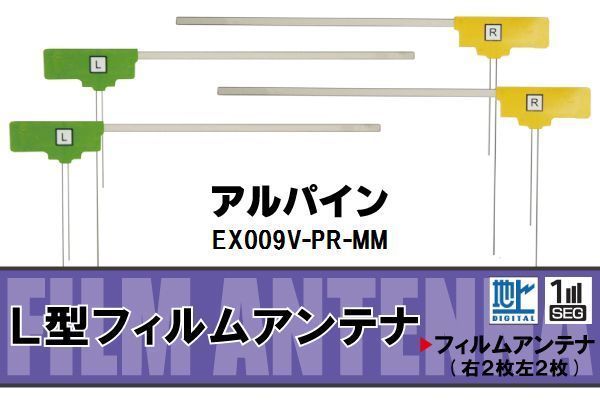 フィルムアンテナ 地デジ ワンセグ フルセグ アルパイン ALPINE 用 EX009V-PR-MM 対応 高感度 受信 ナビ 車_画像1