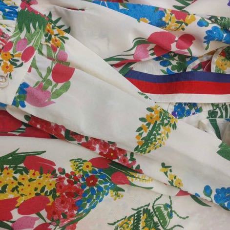 未使用タグ付き】GUCCI ワンピース 453016 シャツワンピース 花 未使用タグ付き】GUCCI ワンピース 453016 シャツワンピース 花