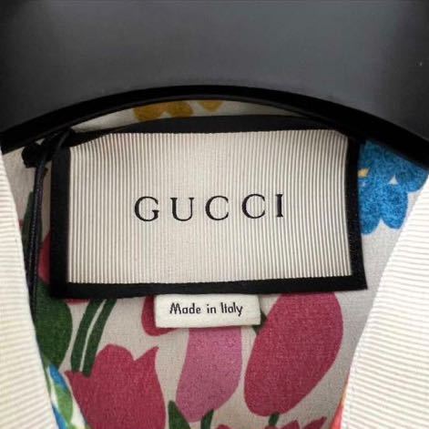 未使用タグ付き】GUCCI ワンピース 453016 シャツワンピース 花 未使用タグ付き】GUCCI ワンピース 453016 シャツワンピース 花