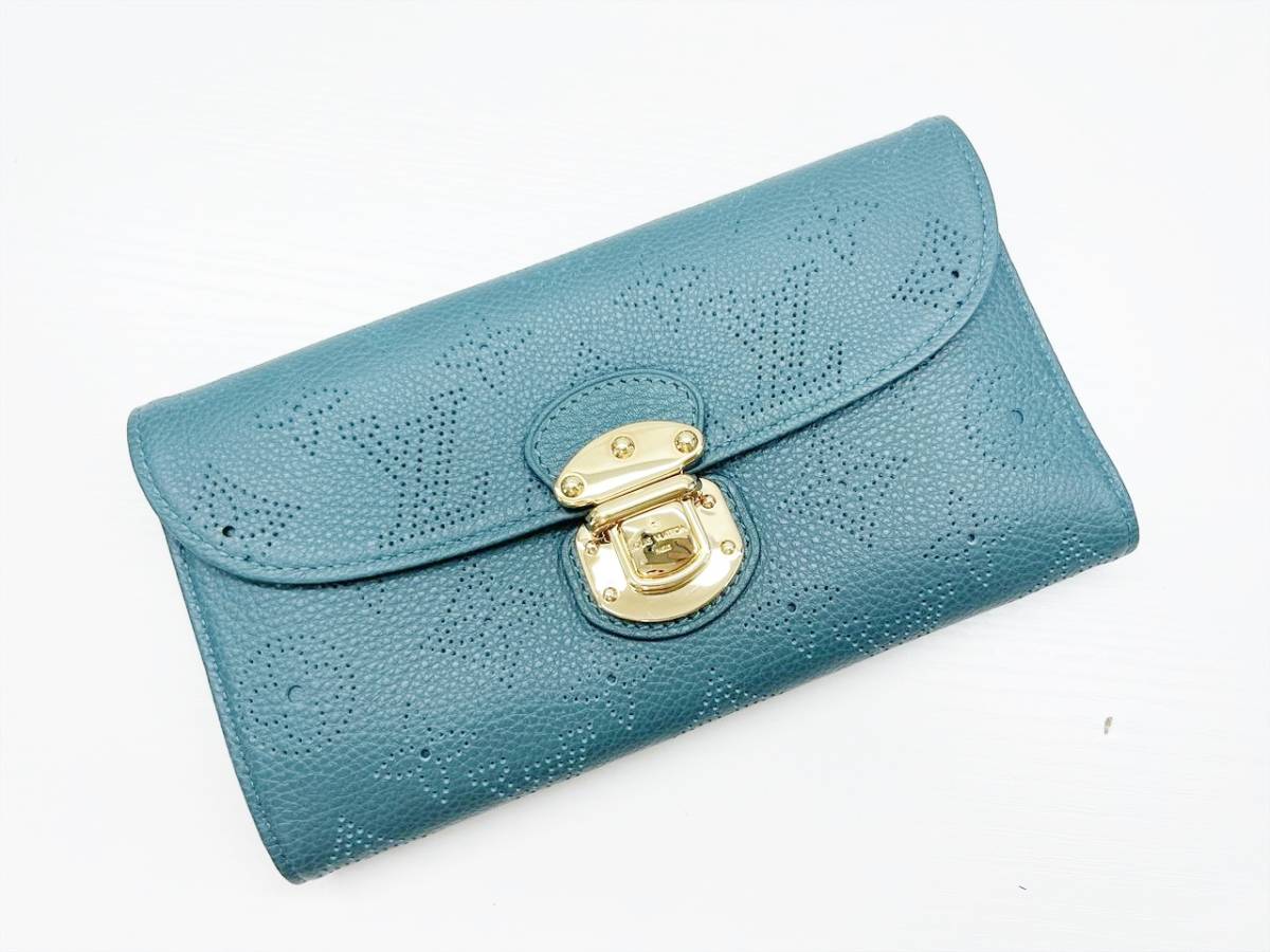 未使用保管 美品 Louis Vuitton ルイヴィトン マヒナ ポルトフォイユ