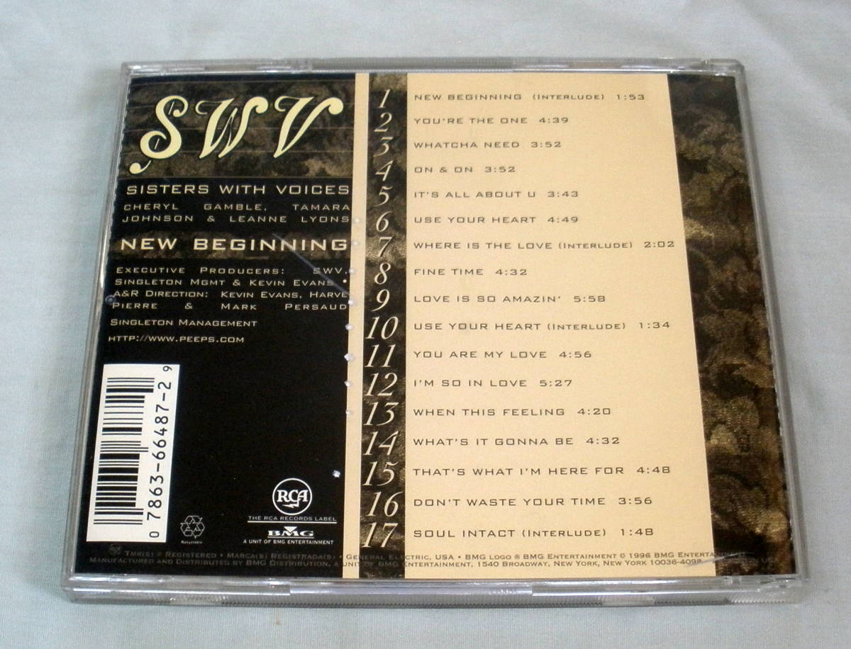 ★【中古ＣＤ】♪ NEW BEGINNING ♪ SWV ♪「On And On」「Use Your Heart」_画像3