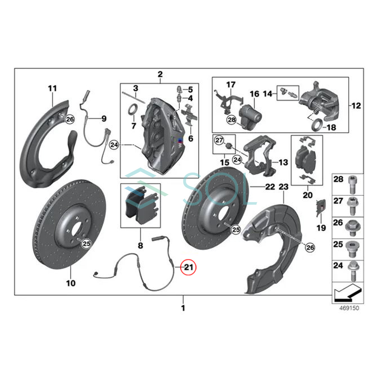 送料185円 BMW G12 G14 G15 G16 リア ブレーキパッドセンサー 740Li 745LeX 750Li 750LiX M760LiX 840i 840dX M850iX 34356890791_画像3