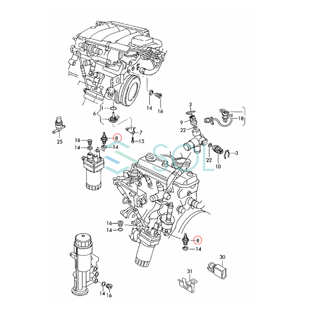 送料185円 アウディ A3(8P1 8PA) A4(8EC 8ED) オイルプレッシャースイッチ 圧力センサー 06D919031 出荷締切18時_画像5