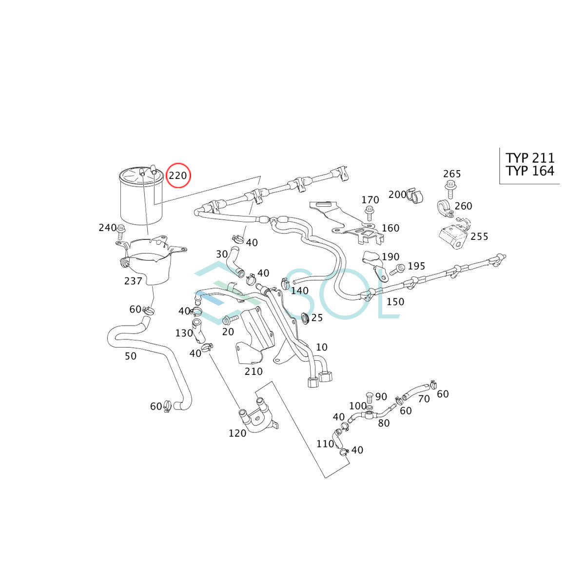 ベンツ W169 W245 W203 W204 X204 W209 フューエルフィルター 燃料フィルター A180 B180 C200 C320 GLK320 CLK320 6460920501 6460920301_画像2