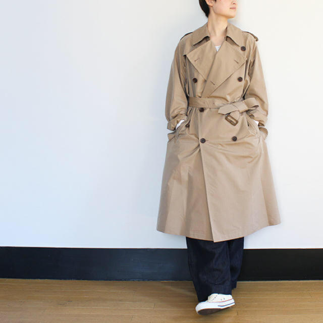 AURALEEo- Rally FINX POLYESTER BIG TRENCH COAT trench coat 