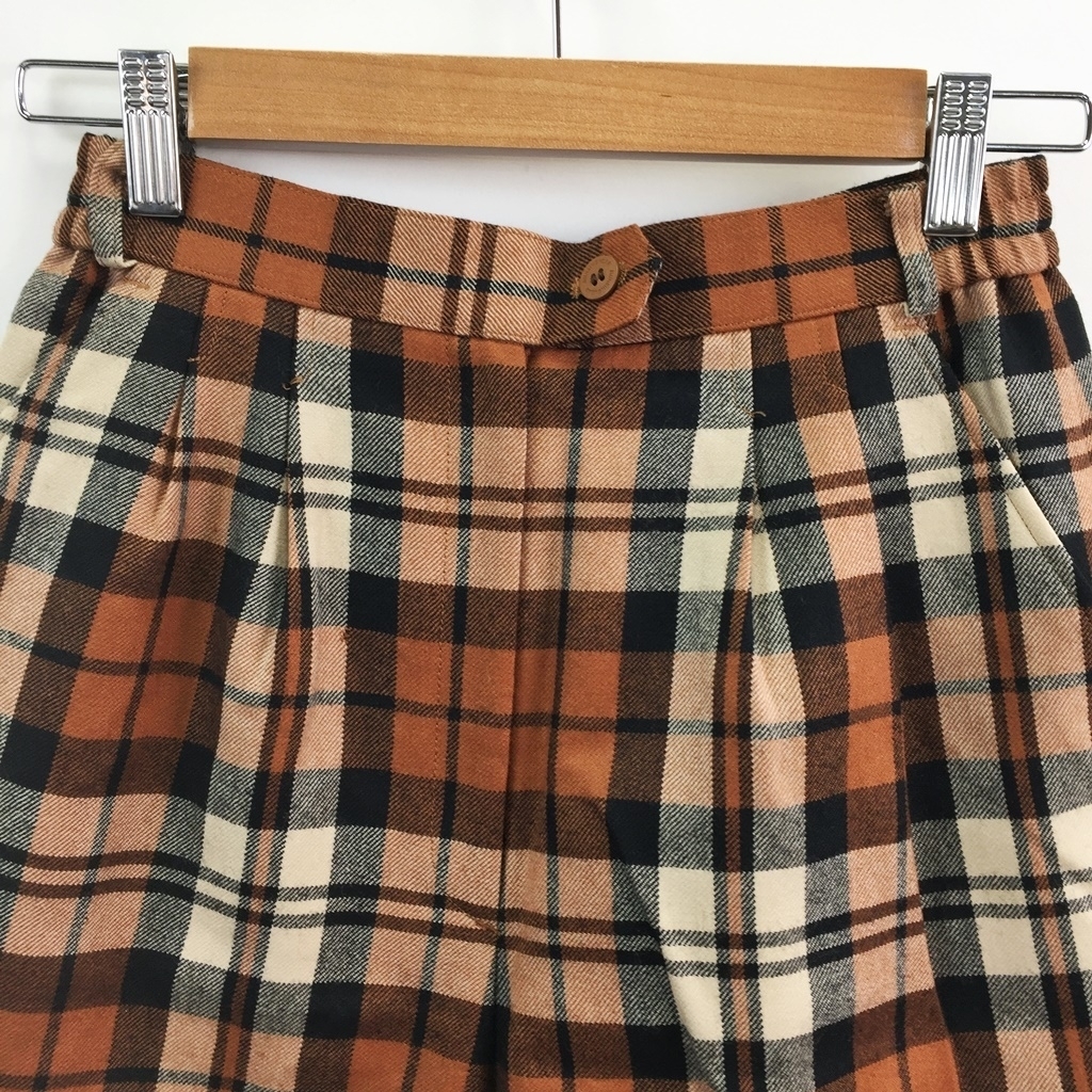 Munsingwear/マンシングウェア ゴルフ ゴルフウェア キュロットスカート チェック柄 ウール100% ブラウン系 サイズ66 レディース JChere雅虎拍卖代购 PENGUIN マンシング スカート キュロット ショートパンツ ゴルフウェア
