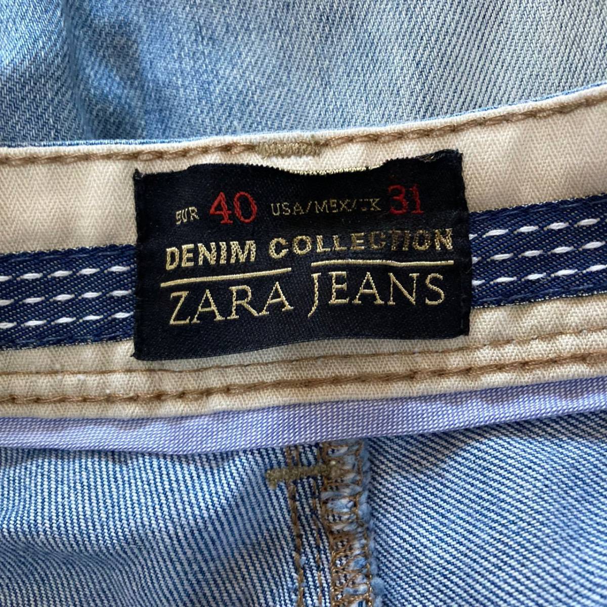ZARA JEANS/ザラ ジーンズ デニム ロールアップジーンズ ブルー 水色 メンズ 31_画像9