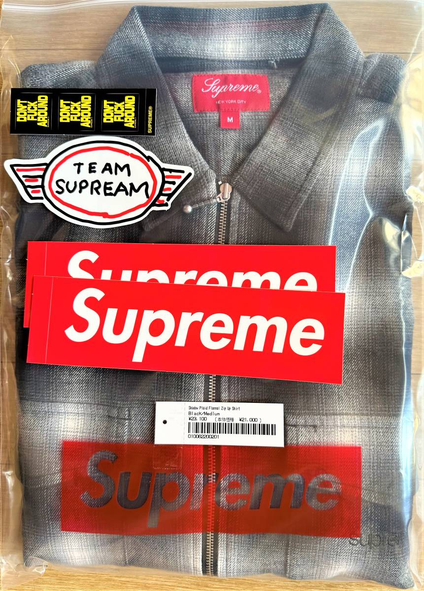 Supreme Shadow Plaid Flannel Zip Shirt黒M jayamuktimandiri.com