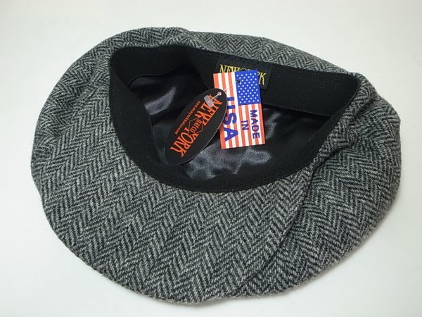 メーカー公式 USA製ニューヨークハット新品Lambskin Big Apple本革