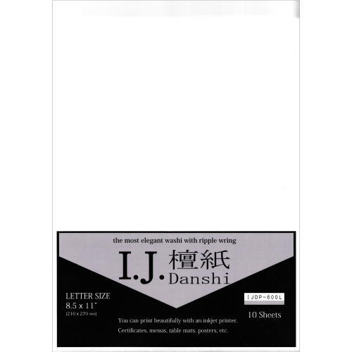 インクジェット和紙檀紙 IJ DANSHi LTR国際Letter size8.5×11in（216×279ｍｍ）10sheets IJDP-600L【メール便対応可】（609095）_画像1