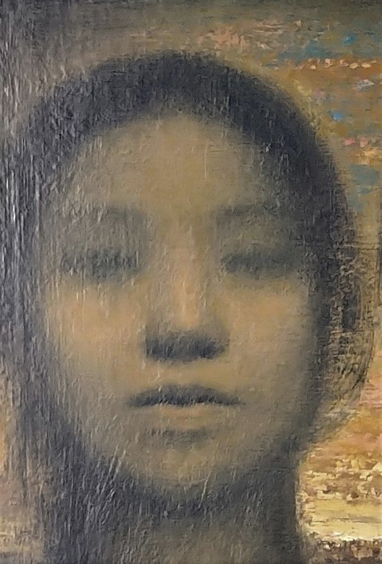 【MBSアート】【委託出品】澤田文一 孤高の天才画家『明けの星』油彩6号 キャンバス裏に作品がある希少作