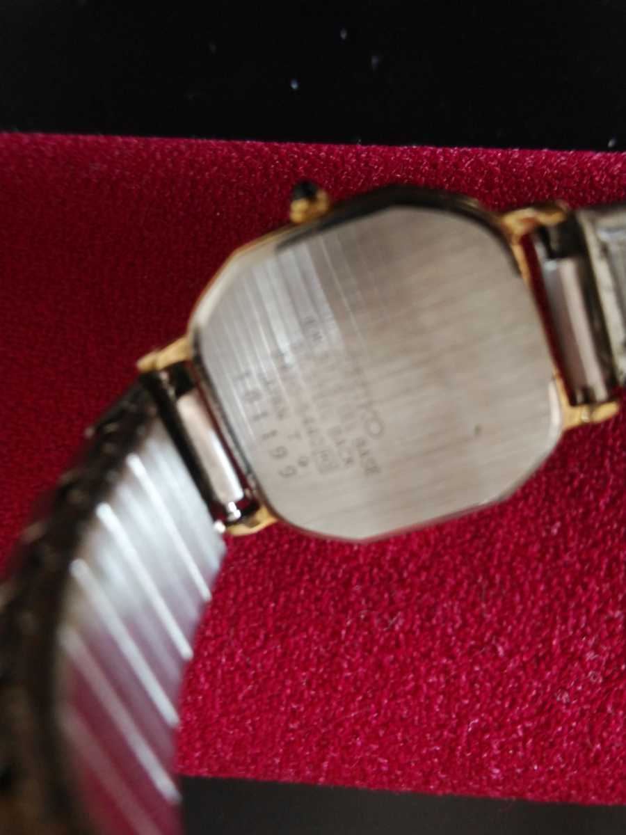 セイコー　QZ 8420-5440 エクセリーヌ 10K×SS ゴールド文字盤 レディース腕時計