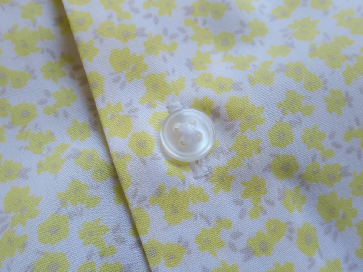  new goods * Calvin Klein * small floral print dress shirt * comfortable . stretch slim * total pattern long sleeve shirt white yellow color L*CALVIN KLEIN*683