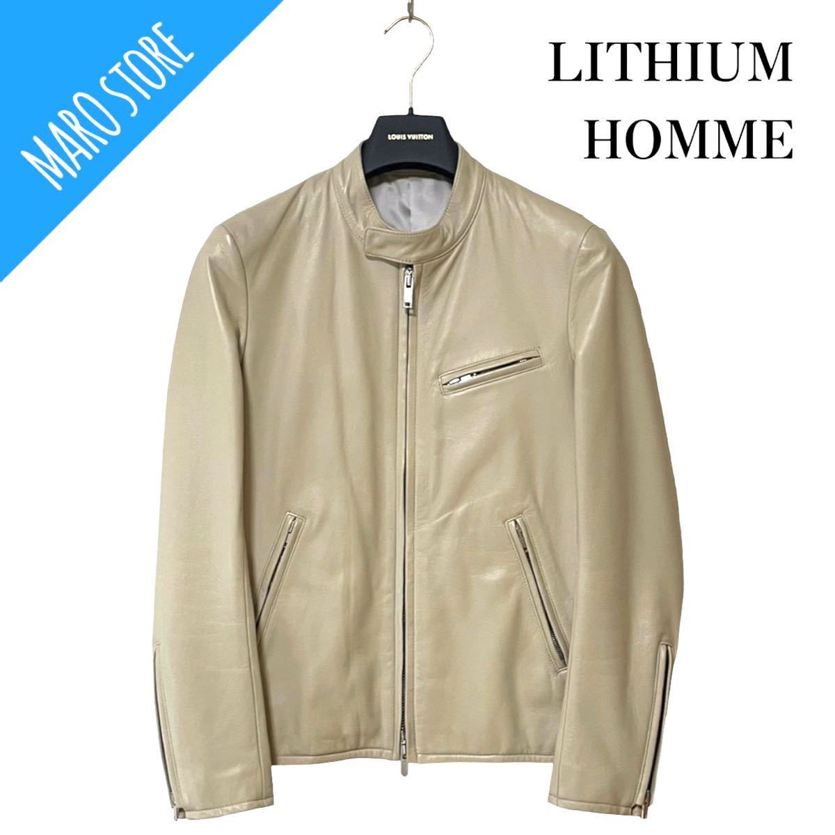 LITHIUM HOMME カウレザー シングルライダースジャケット|PayPayフリマ