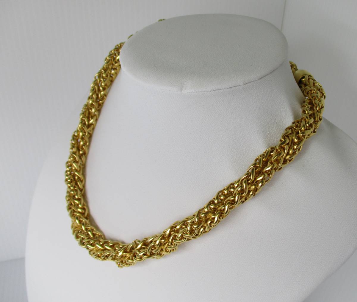 N-276 Givenchy GIVENCHY three ream chain necklace Gold most small 39cm~ maximum 46cm adjustment possibility 