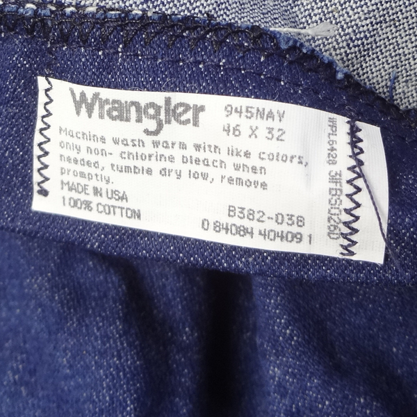 ラングラー Wrangler 945NAV 米国製 カーボーイカット ストレート ブルージーンズ デニム MADE IN THE USA W46インチ_画像4