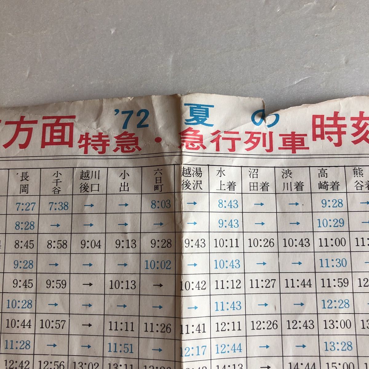 昭和レトロ　時刻表 1972年　国鉄 新潟鉄道管理局　　　　　　　　　　　　当時物　印刷物　当時資料_画像4