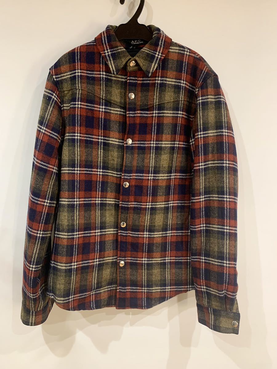 アーペーセーチェックシャツブルゾンS apcA.P.C.チェックシャツ