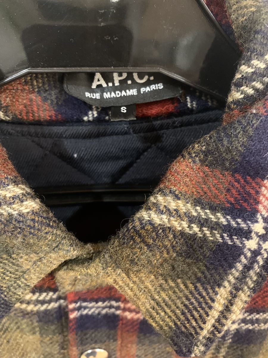 アーペーセーチェックシャツブルゾンS apcA.P.C.チェックシャツ