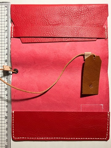  leather made book cover red library size 