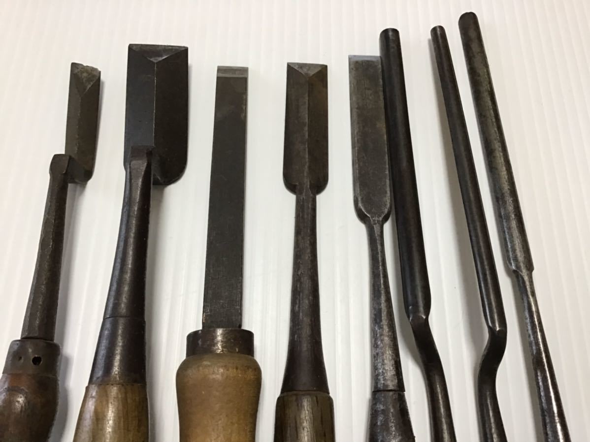 大工道具 のみ 8本セット しのぎノミ こてノミ 丸ノミ 各種 職人 大工道具 のみ 8本セット しのぎノミ こてノミ 丸ノミ 各種 職人