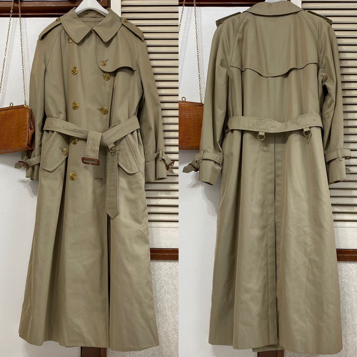 バーバリーズ Burberry's◆ウールライナー付ノバチェック トレンチコート カーキ サイズ11A a22102301の画像10