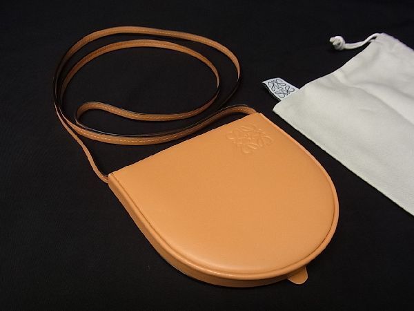 □極美品□ LOEWE ロエベ ヒールポーチ アナグラム レザー ショルダー