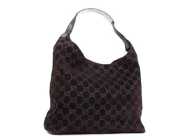 【爆売りセール開催中!】バッグ1円 GUCCI グッチ 001.3297 00914 GG柄 スエード×レザー メタル