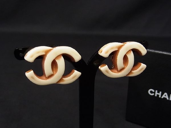 1円 □美品□ CHANEL シャネル ココマーク 01P クリップ式 イヤリング