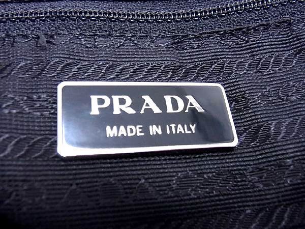 ■美品■ PRADA プラダ BZ0001 ナイロン×レザー 巾着型 リュックサック バックパック レディース メンズ ブラック系 b5720Wk_画像9