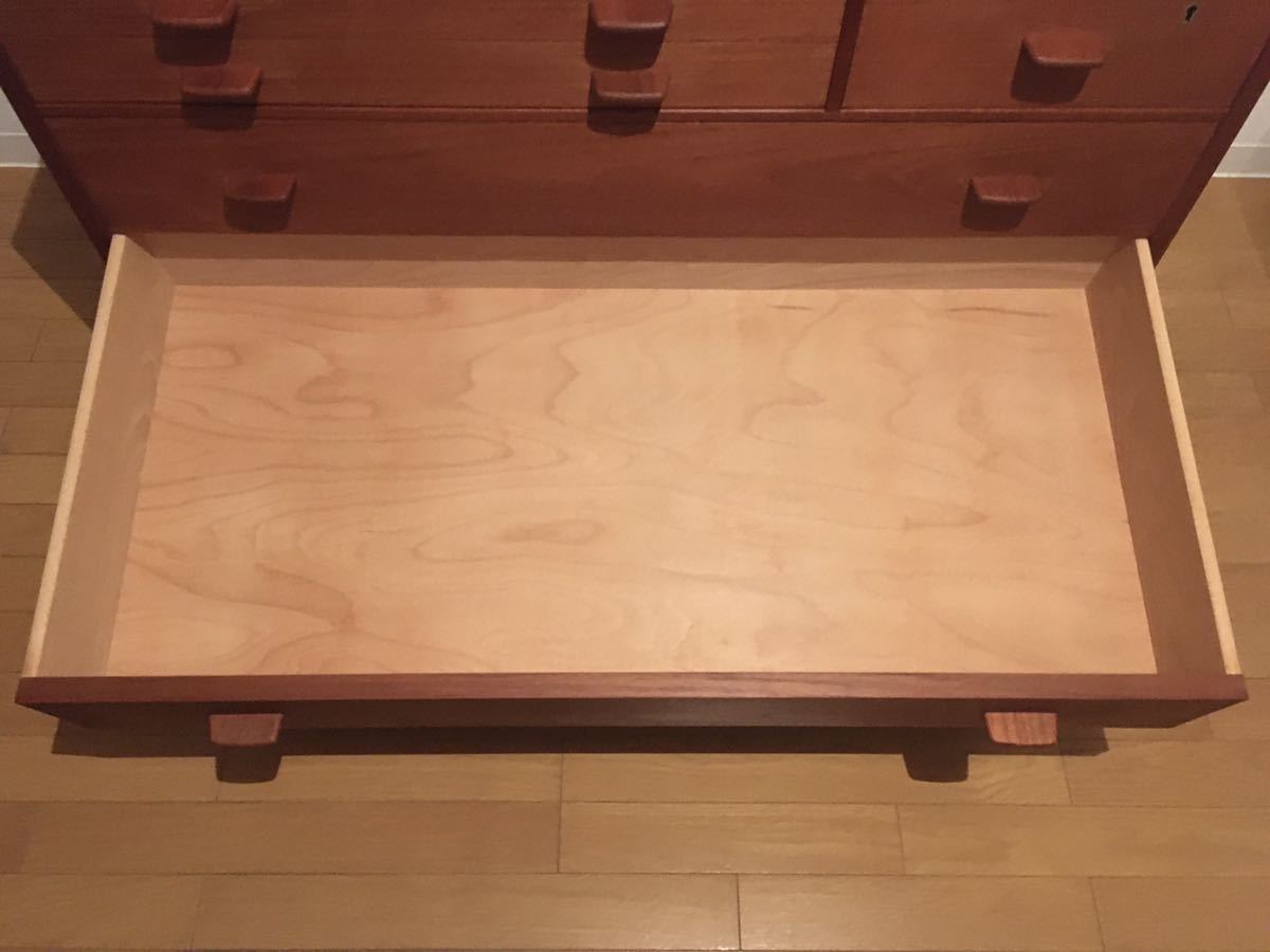 【美品!】Hans J.Wegner ハンスJ・ウェグナー/チーク材/チェスト ビューロ タンス 引き出し 棚/ミッドセンチュリー ビンテージ 無垢材_画像9