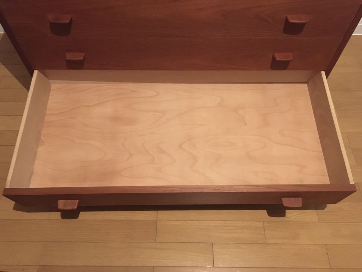 【美品!】Hans J.Wegner ハンスJ・ウェグナー/チーク材/チェスト ビューロ タンス 引き出し 棚/ミッドセンチュリー ビンテージ 無垢材_画像10