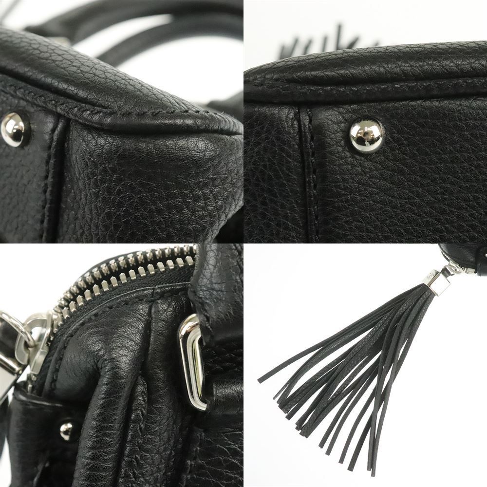 シャネル CHANEL タッセル ミニボストンバッグ ブラック レザー 中古A 269678_画像6