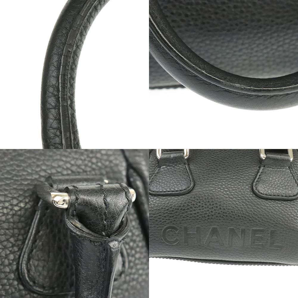 シャネル CHANEL タッセル ミニボストンバッグ ブラック レザー 中古A 269678_画像5