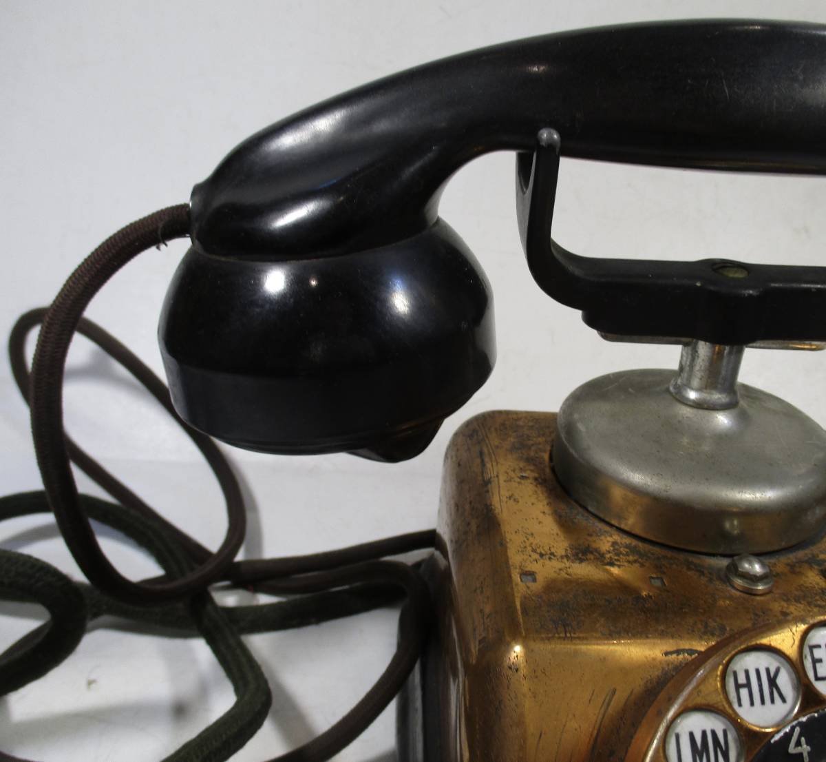 * foreign-made telephone vessel copper made unusual person pavilion .. use 1930 year about 