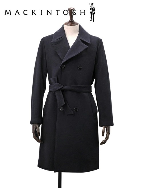新品 定14万☆マッキントッシュロンドン 暖カシミアタッチ ベルテッド