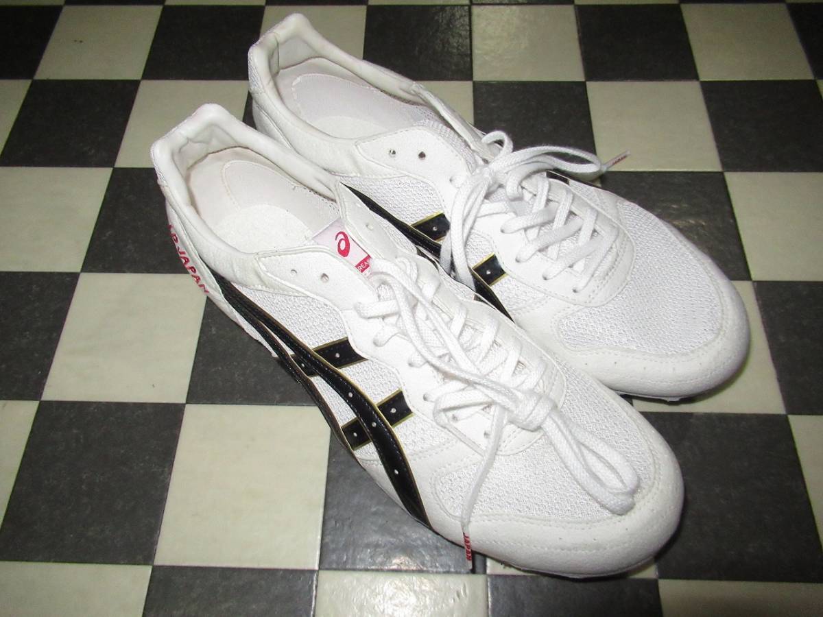 * Asics * new goods LD JAPAN/ LD Japan 27.5cm white × black middle distance * long distance for land spike 