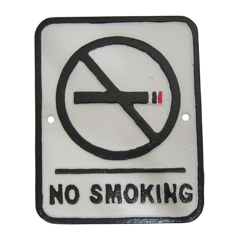 サインプレート アイアンプレート 案内 NO SMOKING 禁煙 タバコ_画像1