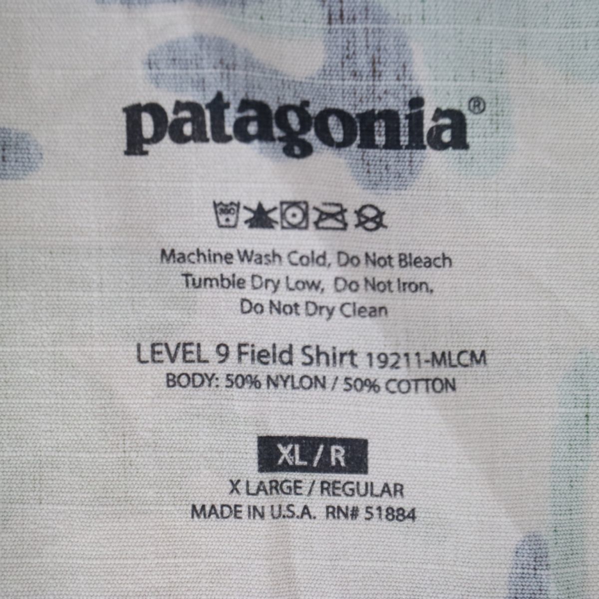 USA製 patagonia パタゴニア Level9 MARS フィールドシャツ ミリタリー リップストップ マルチカム (XL) 大きいサイズ 中古 古着 L5135_画像7