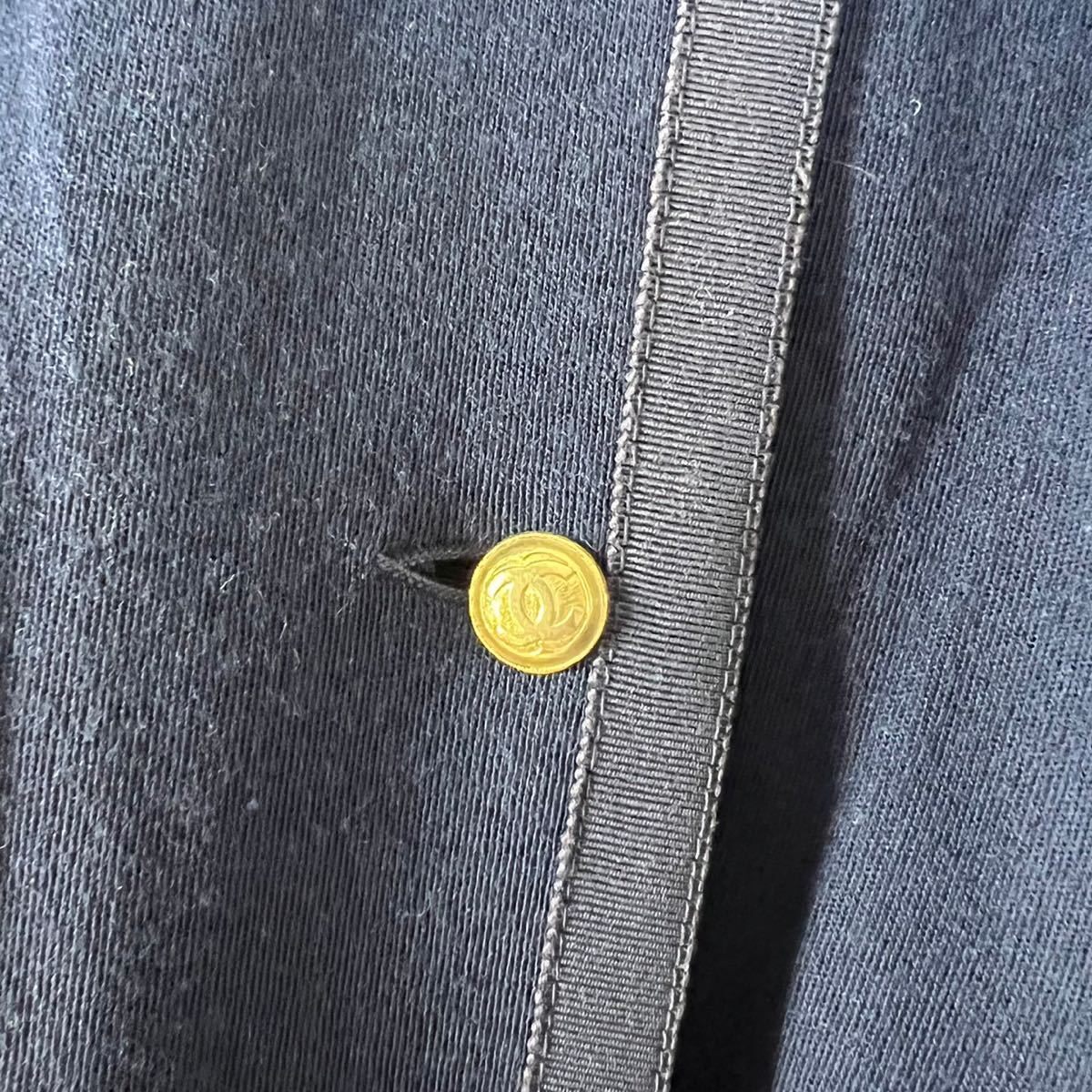 CHANEL シャネル 金ボタン セットアップ ノーカラー スカートスーツ 