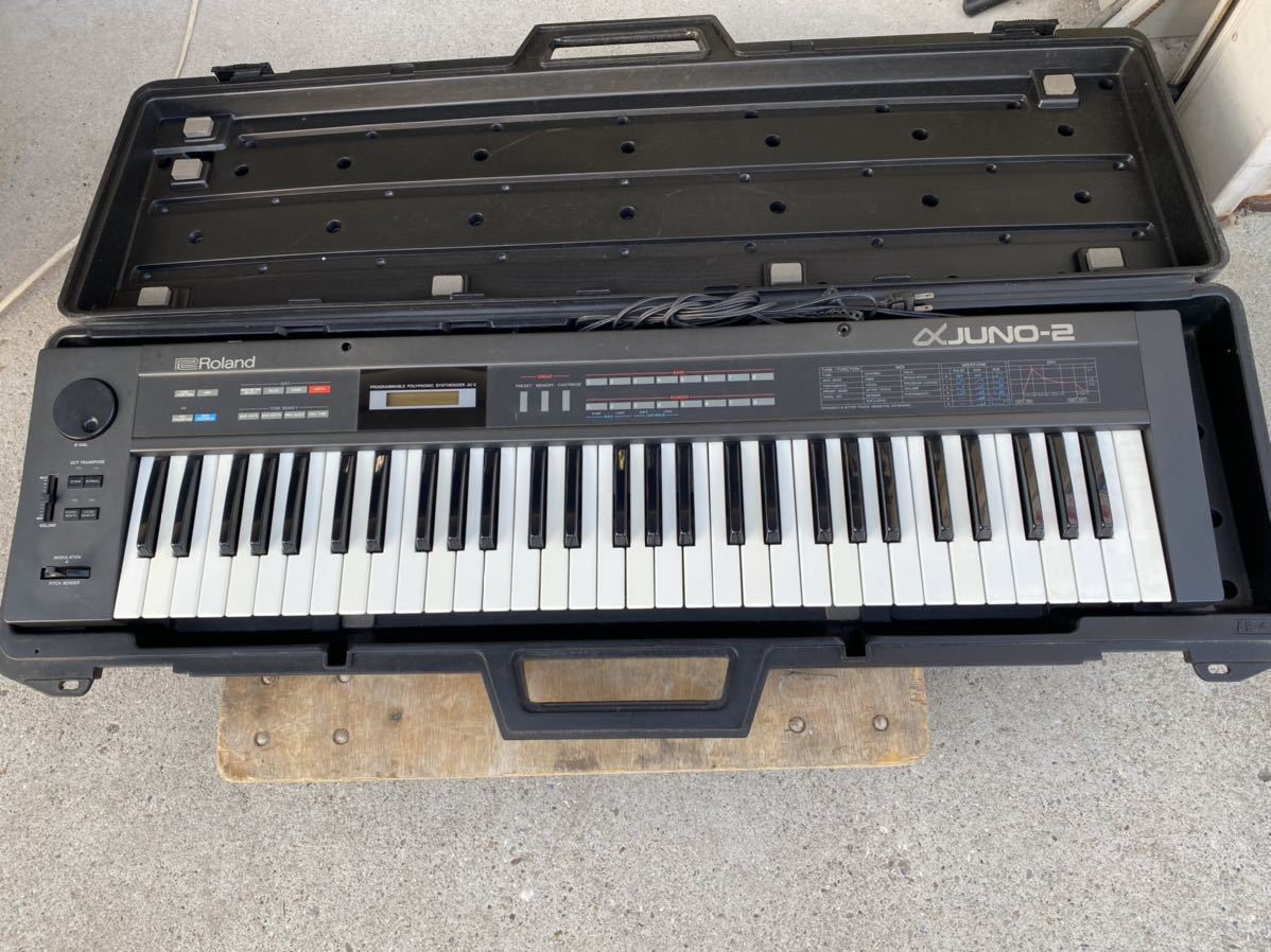 Roland ローランド JU-2 ケース付き α JUNO-2 シンセサイザー ジャンク ...