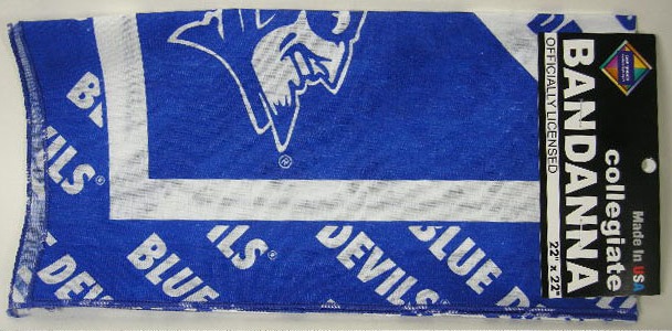 NCAA DUKE デッドストック ヴィンテージ バンダナ デューク大学 BLUE DEVILS ブルーデビルス 90'S VINTAGE MADE IN USA アメリカ製_画像6