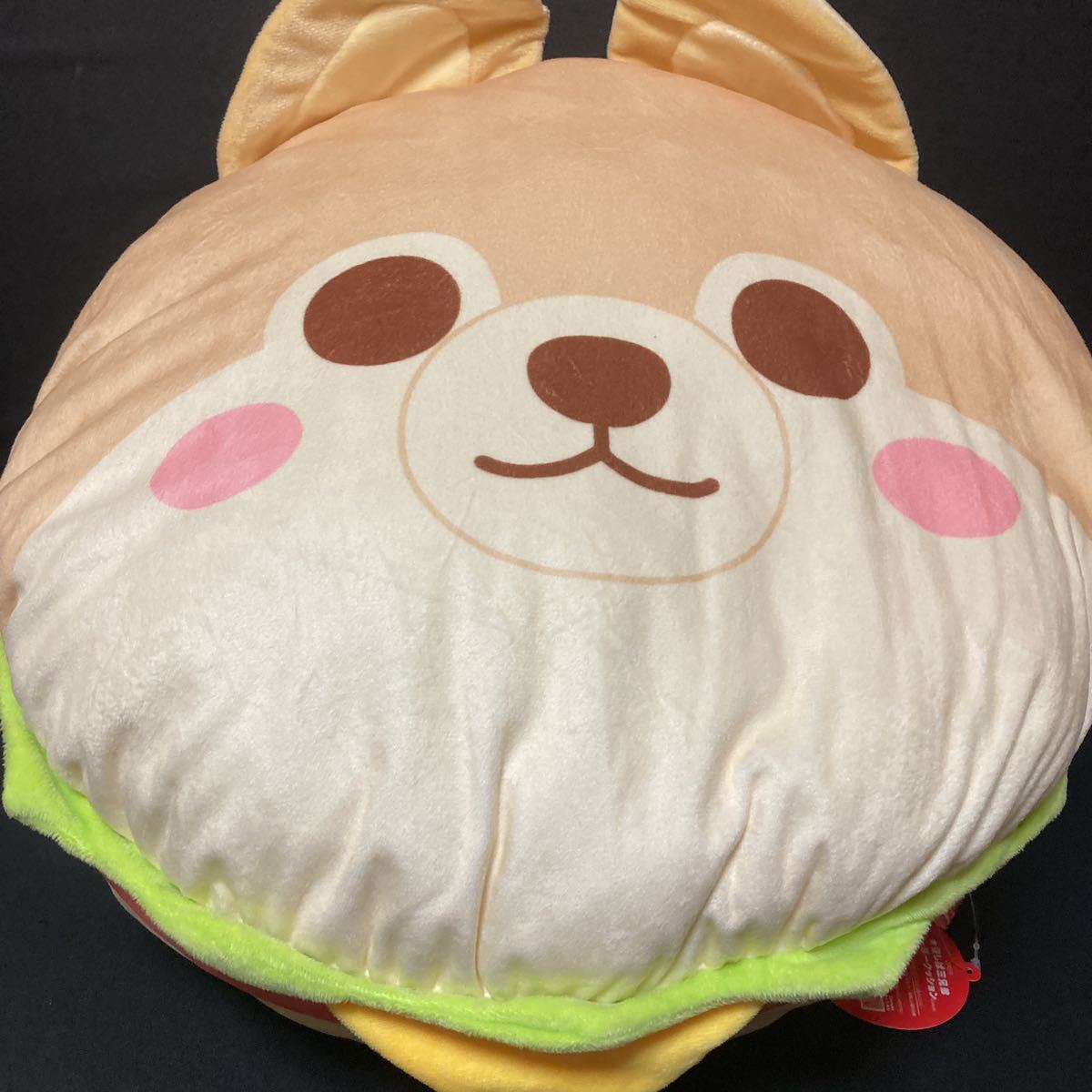 豆しば三兄弟 バーガークッション さすけ ぬいぐるみ クッション BIG でっかい 大きめ 大きい グッズ 柴犬 しば犬 犬 イヌ いぬ_画像1