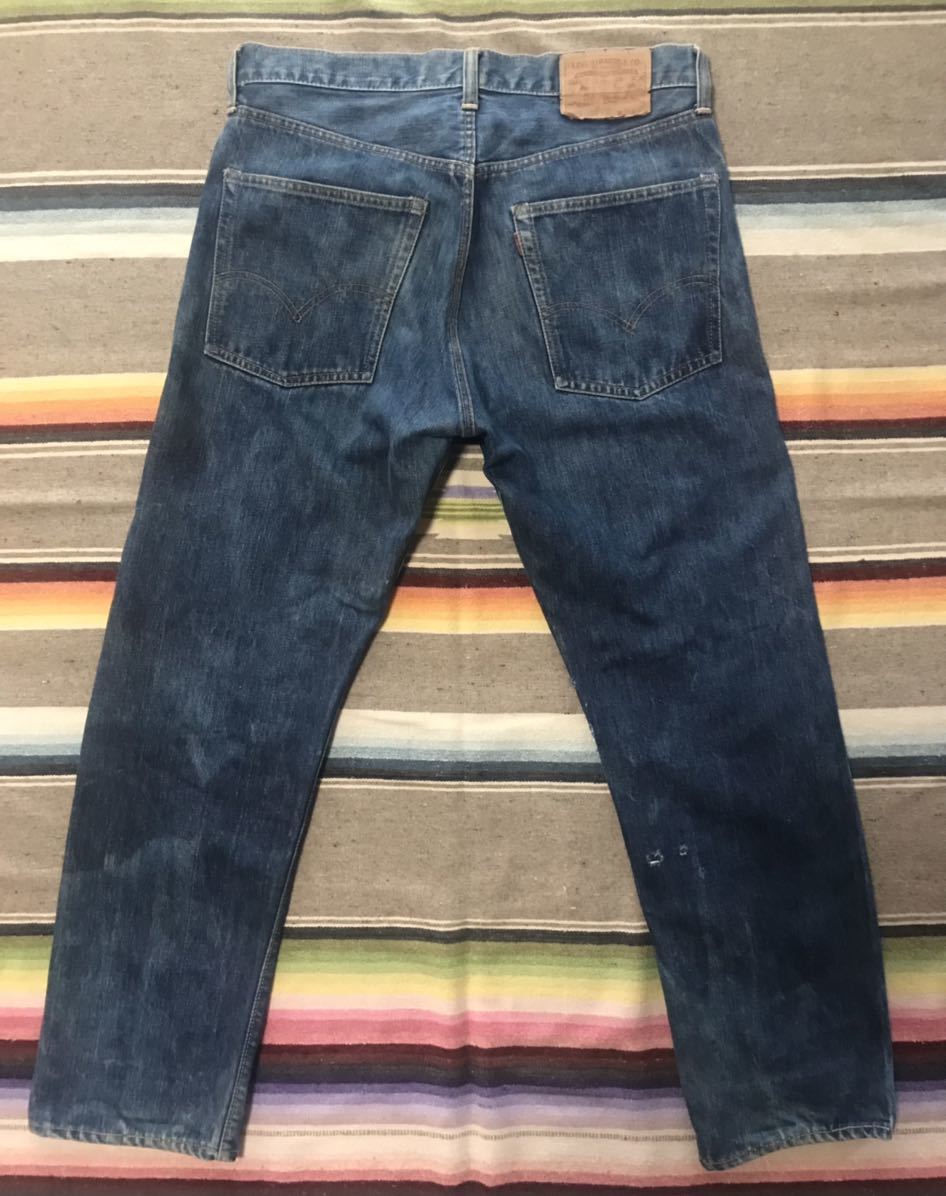 日時指定 送料無料 雰囲気抜群 均等Vリペア vintage Levi's 505-0217