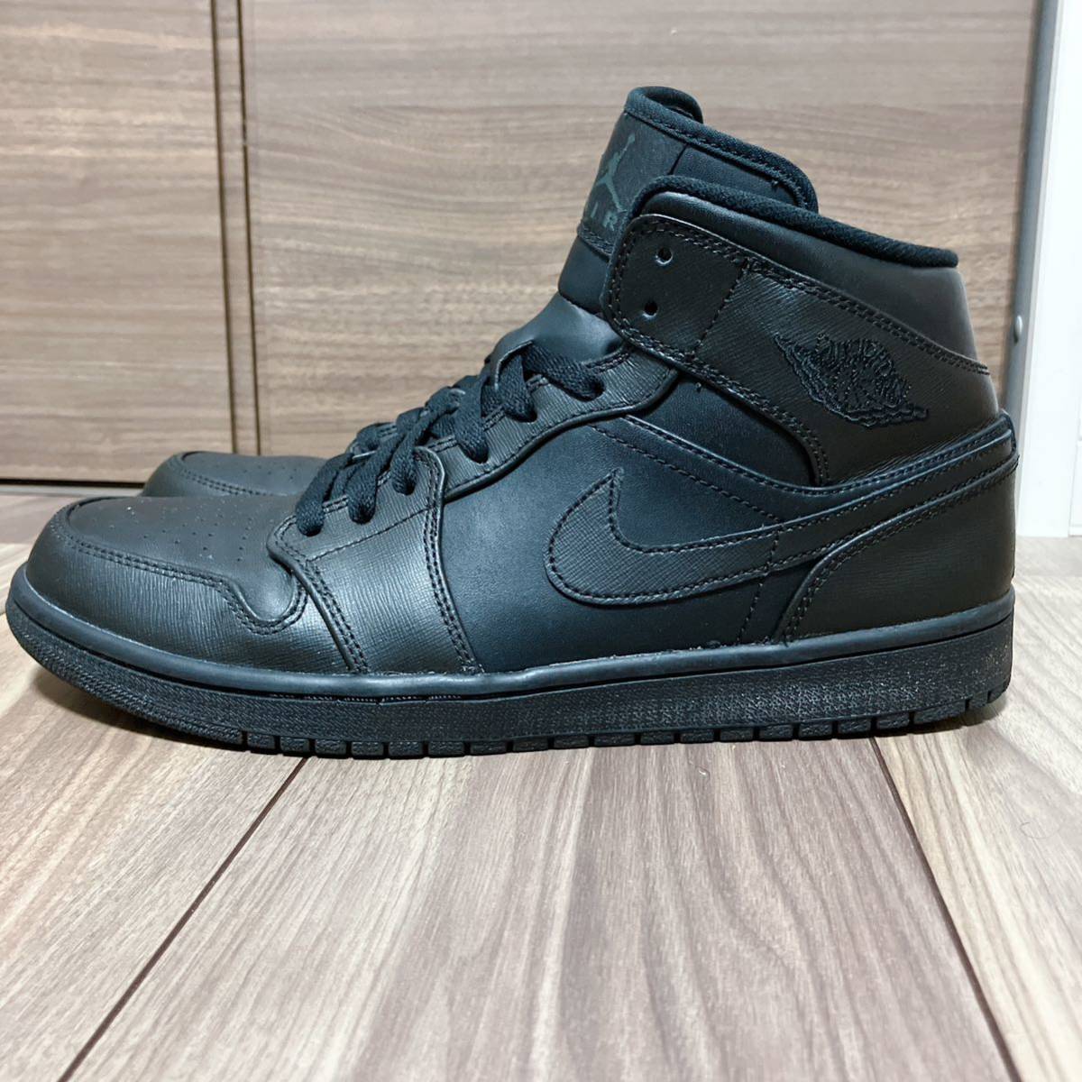 AIR JORDAN 1 MID NIKE ナイキエアジョーダン1 ミッド オールブラック AIR JORDAN 1 MID NIKE ナイキエアジョーダン1 ミッド オールブラック