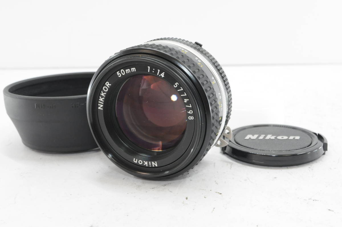 ☆極上美品☆ ニコン NIKON AI-S NIKKOR 50ｍｍ Ｆ1.4 ☆前後キャップ