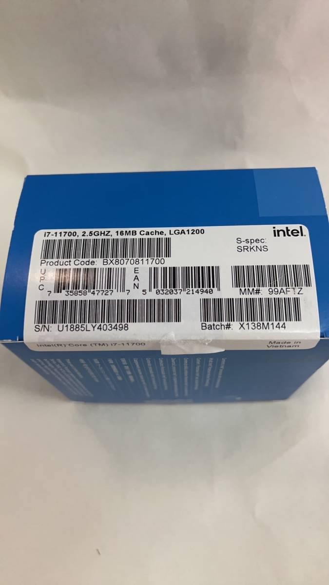 ☆1円スタート【ジャンク品】インテル CPU BX8070811700 シール付き ...